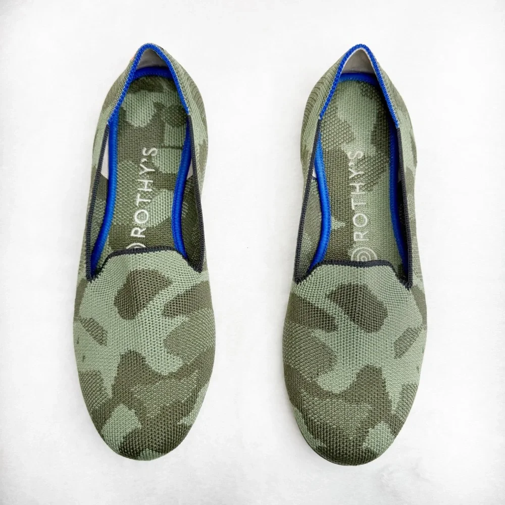 Rothy's Green Camouflage Flats 7